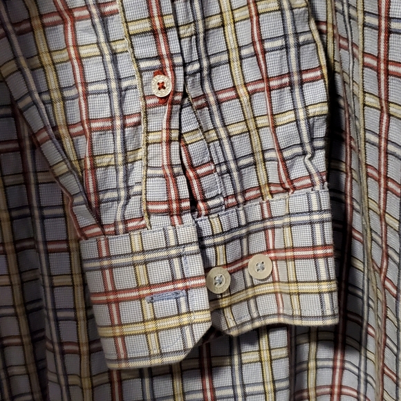 CINCH multi-colored plaid button-down long sleeve Western shirt SMALL - Picture 3 of 5